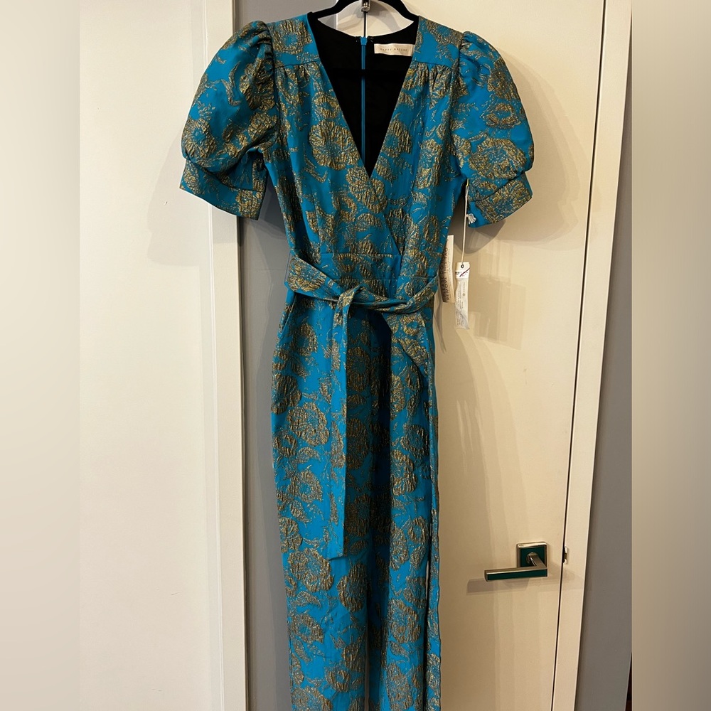 Kate Hudson’s Happy x Nature, shimmering floral-embroidered jumpsuit.